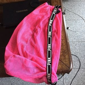 Pink Mesh Gym Bag