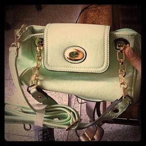 Mint green shoulder/cross body purse