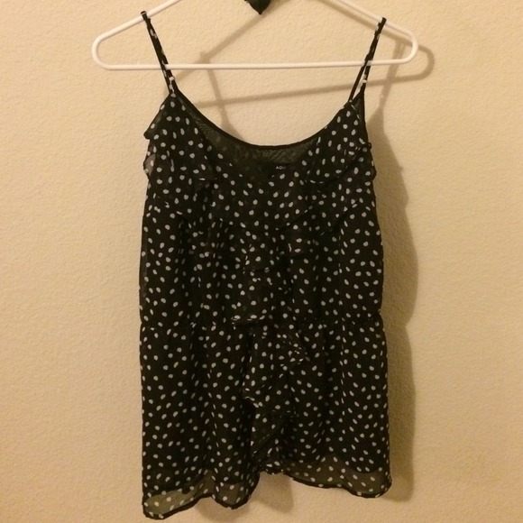 Aqua Polka Dot Top