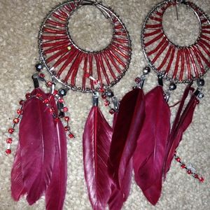 Feather earrings