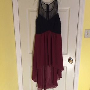 Black and Maroon Dress