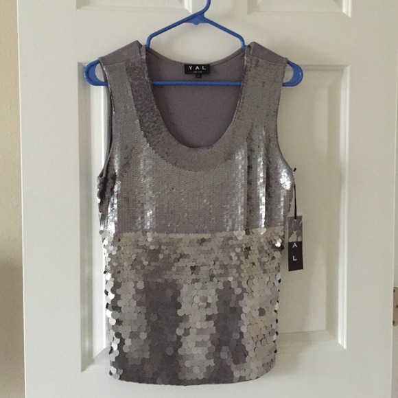Grey sequin top