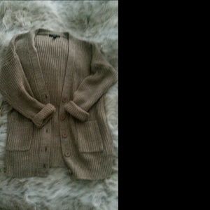 Cable knit boyfriend cardigan