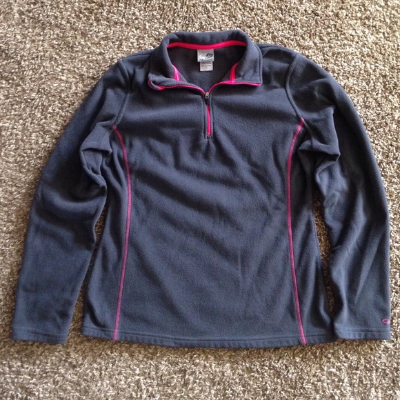 Zip up crew neck