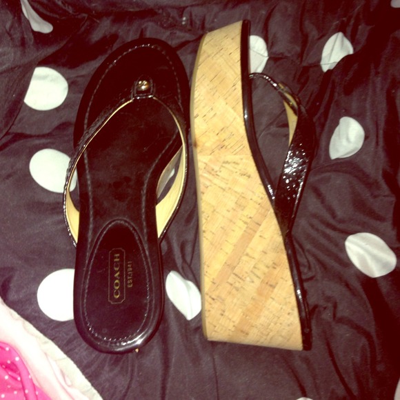 Lightly used Coach wedges size 10