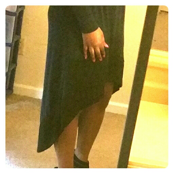 Navy Blue...High-low long sleeve dress