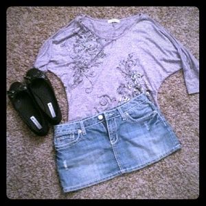 Vanity denim miniskirt