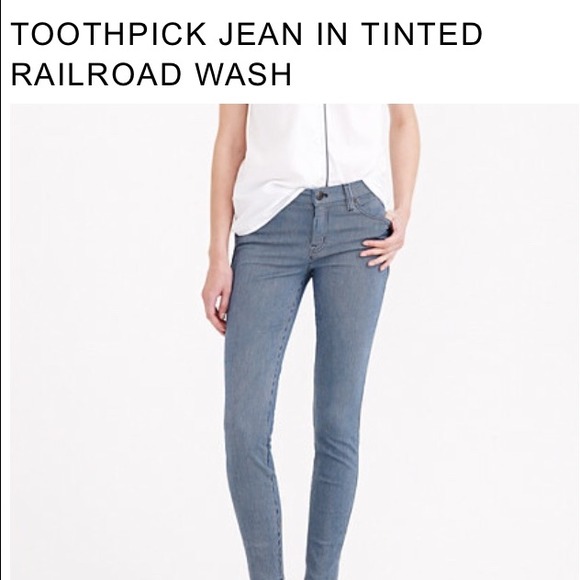 Toothpick Jean in Tinted Railroad