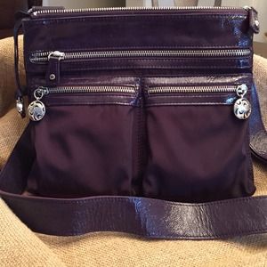 Brighton cross body bag in deep purple