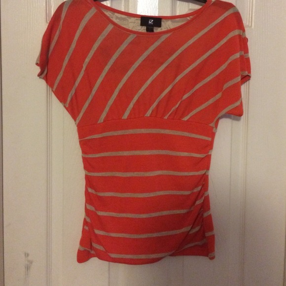 Orange stripped top