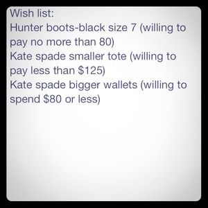 Wish list !! Lmk if you are selling :)