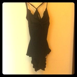 Black one-piece cutout bathing suit size 6/8