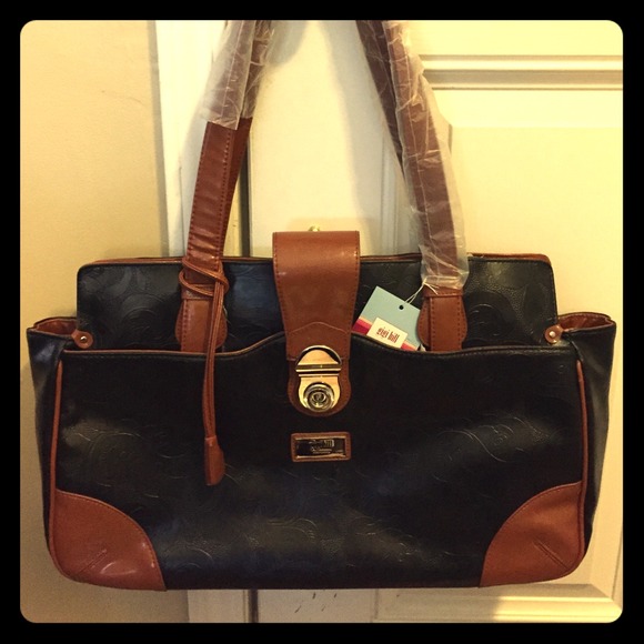 Black and Tan faux leather bag