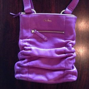 2 Cole Haan cross body bags, purple and black