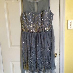 Gray sequence dress