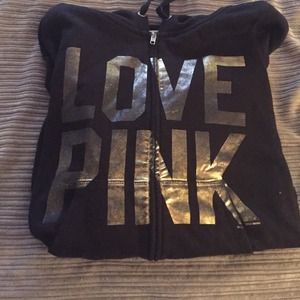 pink hoodie