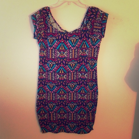 Aztec bodycon dress.