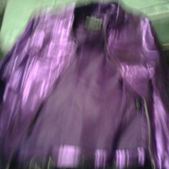 Purple leather jacket