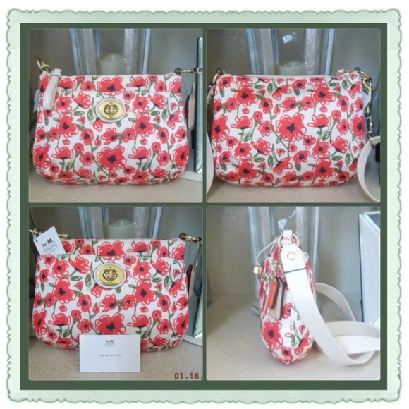 🎀SOLD🎀 Coach  Poppy Floral Swingpack Cross body - Picture 1 of 4