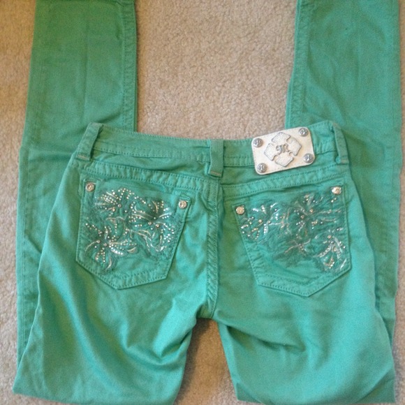 Mint green Miss Me Jeans