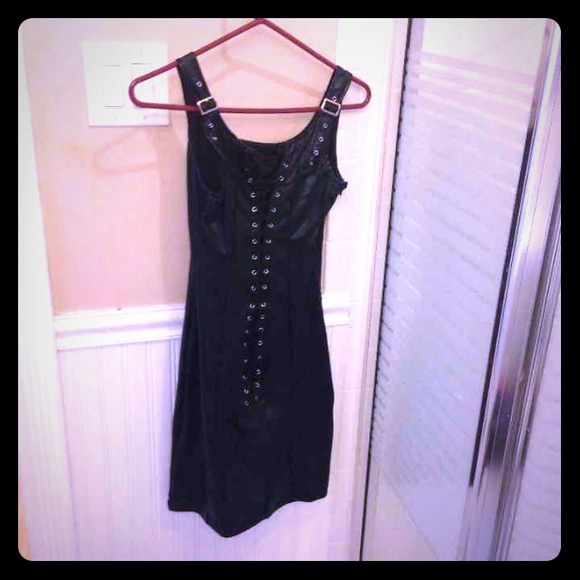 Sexy black corset dress