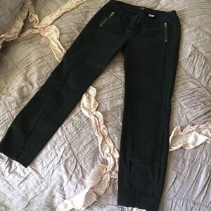 J.Crew City Fit Zipper Black Pants