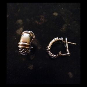 David Yurman Cable shrimp earrings