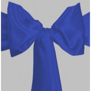 Royal blue chair sashes