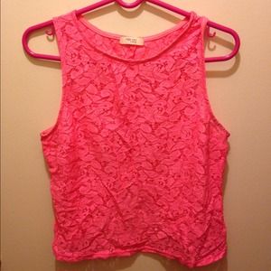 hot pink lace top