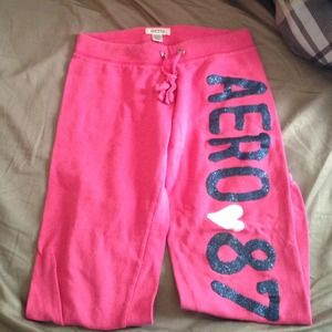 Pink aero Capri sweats
