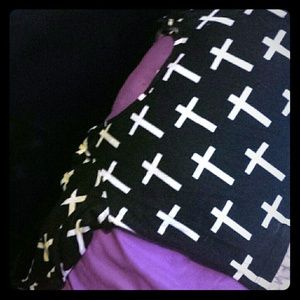 Cross  Black Crop Top