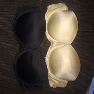 2 PreLoved Victoria's Secret Strapless Bras 34C
