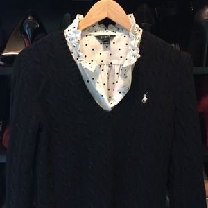 Black Ralph Lauren cable knit sweater
