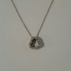 Small diamond heart necklace