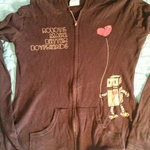 Hooded Jacket "Robots Make Better Boyfriends"