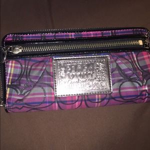 Purple and Pink Coach Wallet