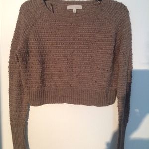 Cropped tan sweater
