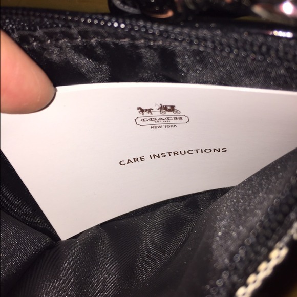 NWT black coach coin purse - Picture 4 of 4