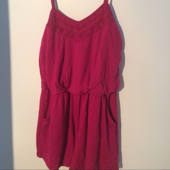 Women's magenta romper