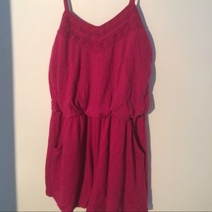 Women's magenta romper