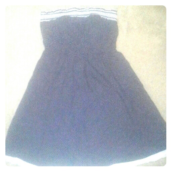 Black&White polka dotted cotton dress M - Picture 1 of 3