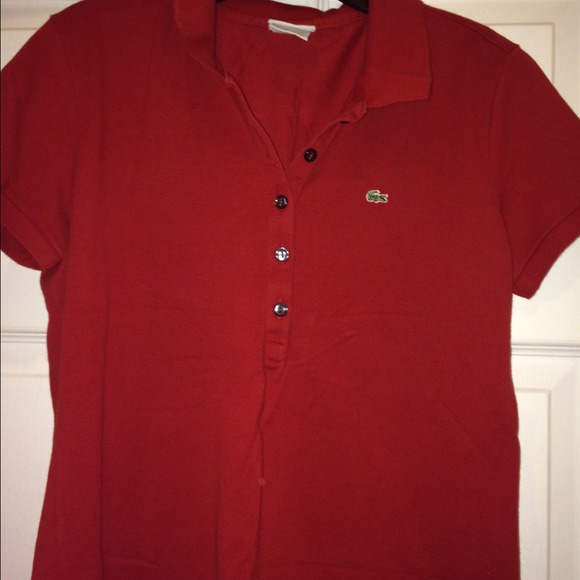 Tops - Red Lacoste shirt