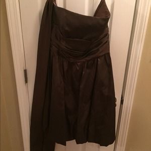 David's bridal chocolate brown cocktail dress