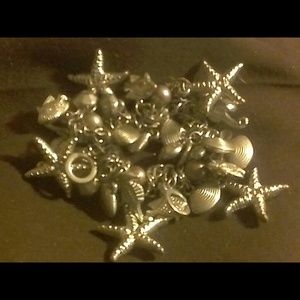 Seashell ect. Bracelett. Silver plastic.