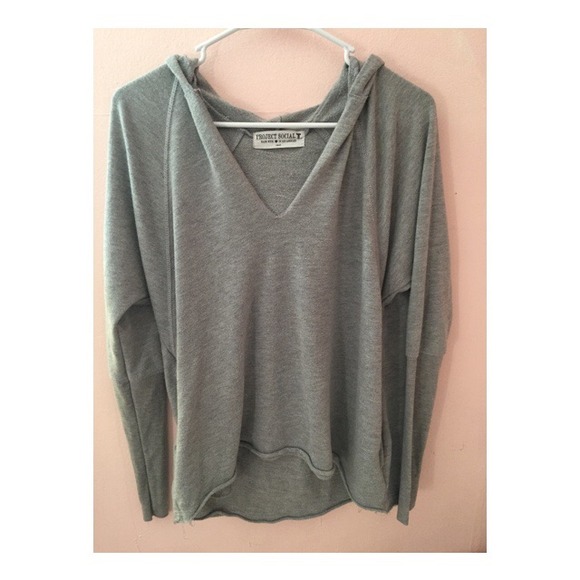 💕traded💕 Project Social T V-Neck Hoodie