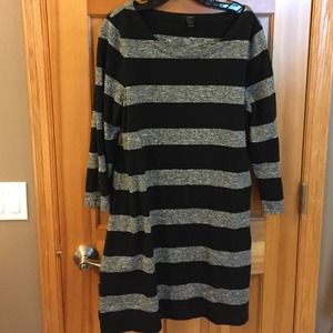 JCrew black and grey striped dress JCrew black and grey striped dress