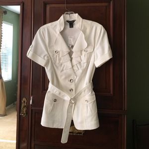 WH/BM white top/jacket