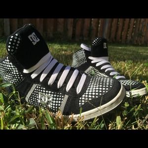 DC Black and White Checkered shoes