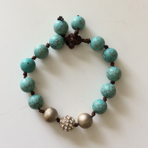 Faux turquoise sparkle bracelet