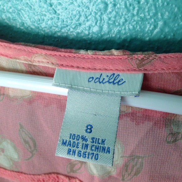 SALE! Odille 100% Silk Sheer Blouse - Picture 2 of 4